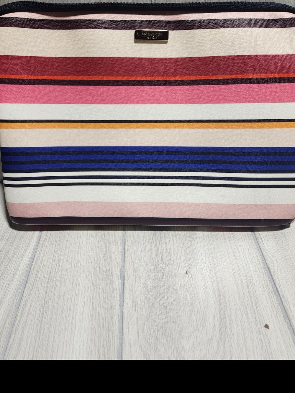 Kate Spade Striped 14”x10” Zippered Laptop Tablet Case
